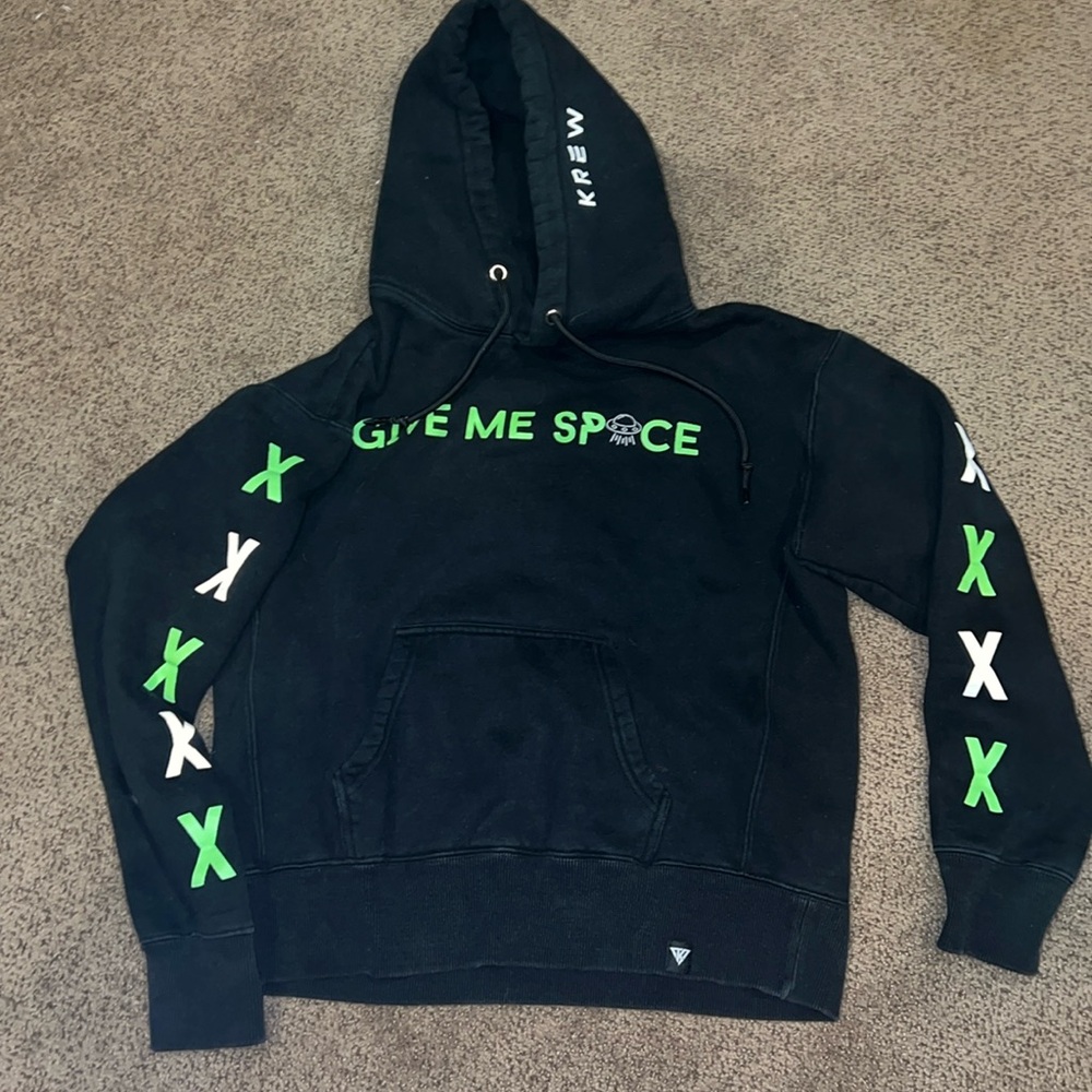 Krew District Graffiti Black Hoodie New w/Tag kids xl